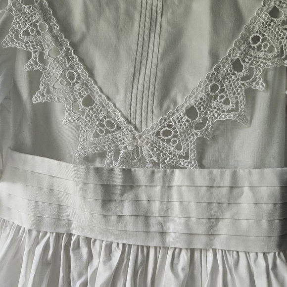 Vintage Ruth of Carolina White Dress Heirloom Cotton Blend - Picture 2 of 8